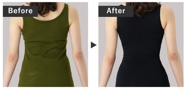 キュリエットブラトップは強着圧でウエストのくびれラインを演出