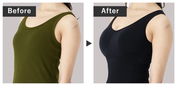 キュリエットブラトップのきれいな谷間を作るバストアップ補正